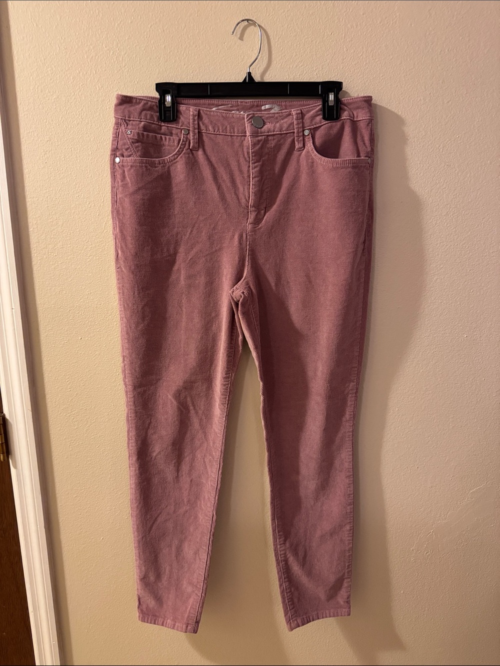 Seven7 Dusty Rose Coudoroy Skinny Jeans